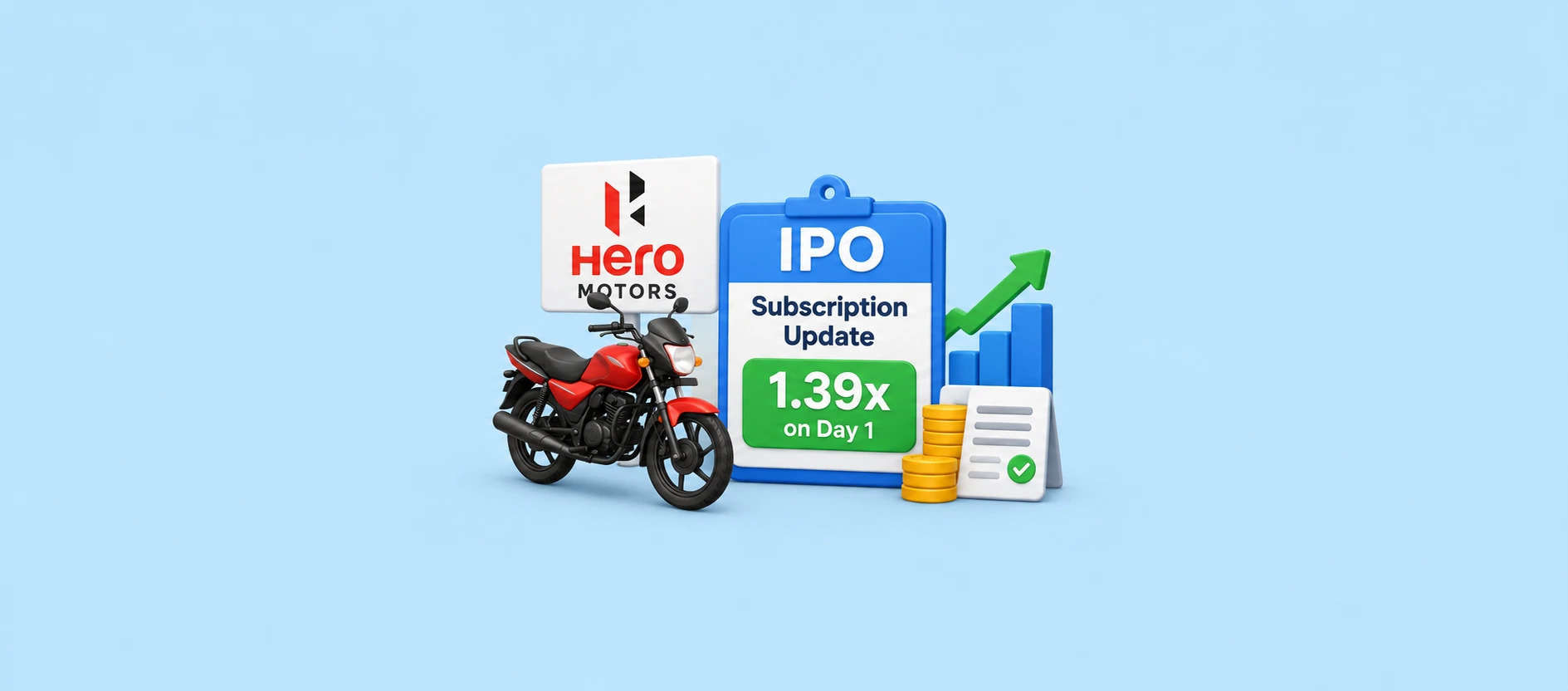 Hero Motors IPO Subscription Update: Issue Subscribed 1.39x on Day 1 